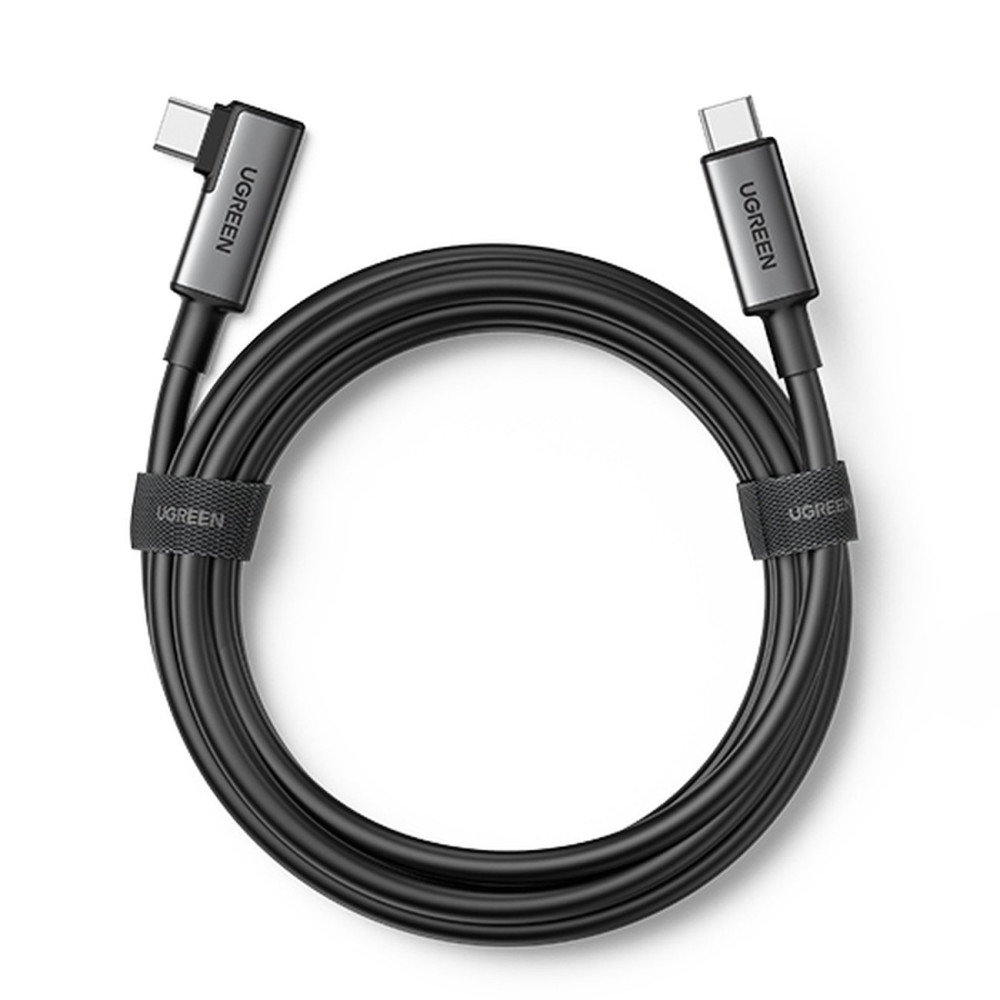 Cable de ángulo USB-C de cable con soporte de gafas VR Oculus Quest 2 60W 5M negro