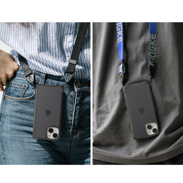 Slitesterkt og slitesterkt tilfelle for iPhone 14 Plus Fusion Støtfanger Grå