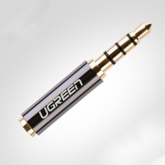Garso lizdo adapteris 3.5mm Vyras į lizdą 2.5mm Moteris juoda