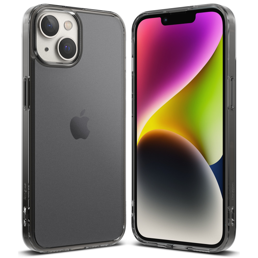 Ochranné puzdro pre iPhone 14 plus s gélovým fúziou matný sivý rám
