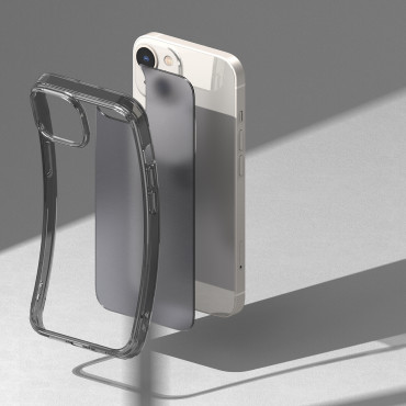 Ochranné puzdro pre iPhone 14 plus s gélovým fúziou matný sivý rám