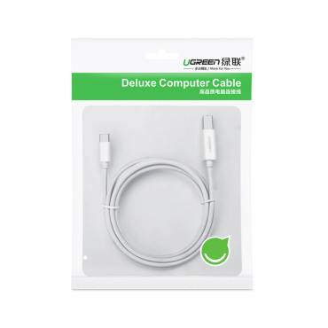Kabeļu kabelis USB-C printerim - USB-B 480MB / s 1m balts
