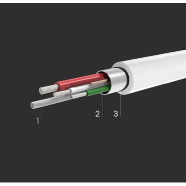 Kabeļu kabelis USB-C printerim - USB-B 480MB / s 1m balts