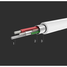 Kabeļu kabelis USB-C printerim - USB-B 480MB / s 1m balts