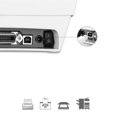 Kabeļu kabelis USB-C printerim - USB-B 480MB / s 1m balts