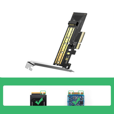 Tarjeta de expansión del adaptador de disco a su computadora M.2 NVME SATA PCIE 3.0 X4 32GBPS