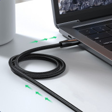 Kabel HDMI-kabel 2,1 8K 60Hz 1.5m i en bomullsblästr svart