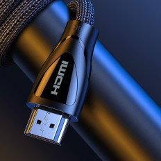 Kabel kabel HDMI 2.1 8k 60Hz 1.5m v bavlněném tření černá