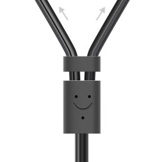 Kabel Ljudkabel 3,5 mm Mini Jack - 2x RCA 1.5m svart