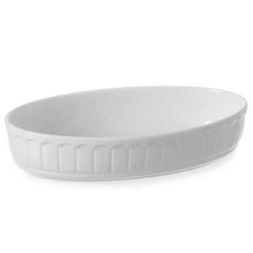 Oval Backform mit Porzellan...