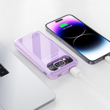 Powerbank 10000mAh Mousserande serie Snabblastning 30W Pink