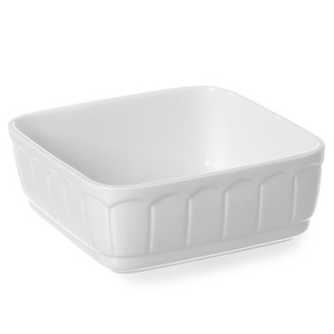 Square baking vessel with...