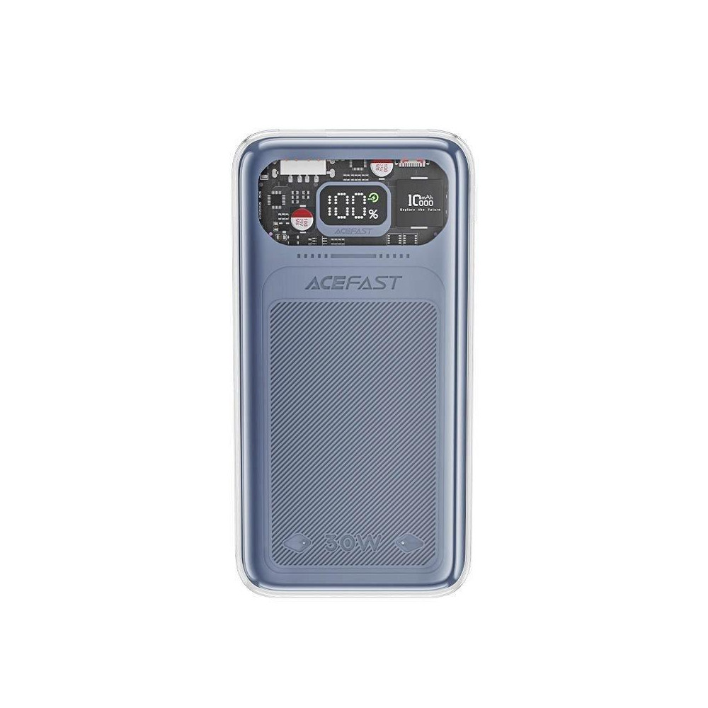 PowerBank 10000mAh dzirkstošā sērija Ātrā iekraušana 30W pelēks