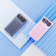PowerBank 10000mAh dzirkstošā sērija Ātrā iekraušana 30W pelēks