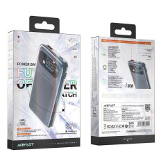PowerBank 10000mAh dzirkstošā sērija Ātrā iekraušana 30W pelēks