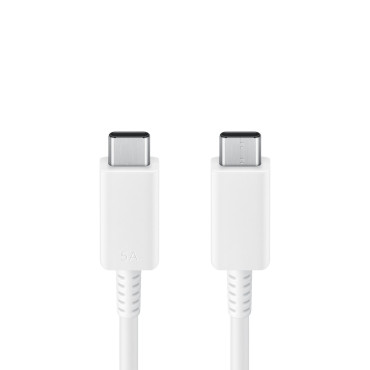 Καλώδιο καλωδίου USB-C - USB-C 5A 480MB / s 1.8m Λευκό