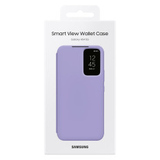 Case Cover ar atloku logu maku Galaxy A54 5g Smart Skatīt Blue Wallet