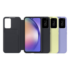 Case Cover a fedél ablakban Wallet Galaxy A54 5G intelligens nézet kék pénztárca