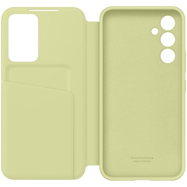 Case Cover ar atloku logu maku Galaxy A54 5G Smart View Lime Wallet