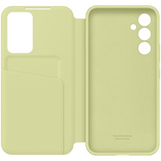 Case Cover ar atloku logu maku Galaxy A54 5G Smart View Lime Wallet