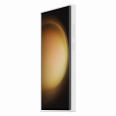 Silikona korpusa vāks ar Stripe Samsung Galaxy S23 Ultra silikona grip vāks balts