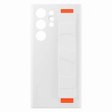 Silikonväska med stripe Samsung Galaxy S23 Ultra Silikon Grip Cover White
