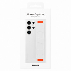 Silikonväska med stripe Samsung Galaxy S23 Ultra Silikon Grip Cover White