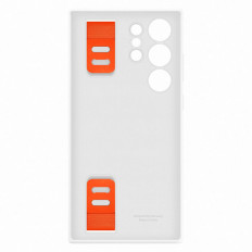 Silikonväska med stripe Samsung Galaxy S23 Ultra Silikon Grip Cover White
