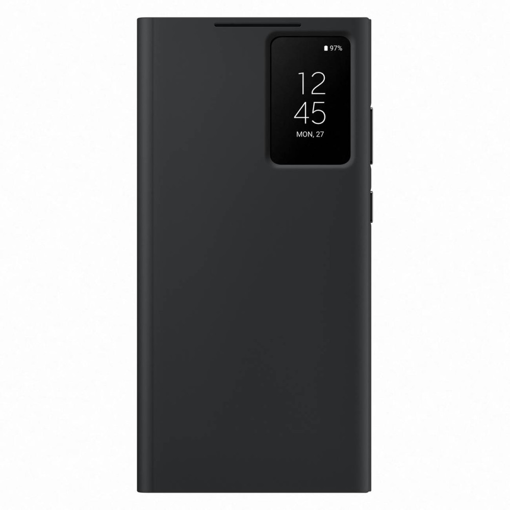 Galaxy S23 Ultra Case Cover With Flap och Smart View Wallet Case Black