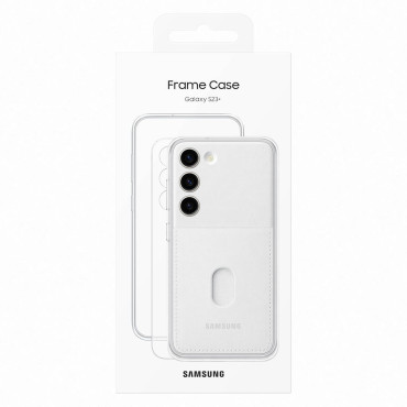 Fallskydd med avtagbara plattor Samsung Galaxy S23 + Frame Cover White