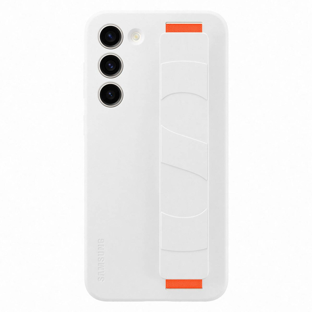 Silikónový kryt krytu ručným popruhom Samsung Galaxy S23 + White