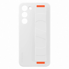 Silicone case cover with hand strap Samsung Galaxy S23 + white