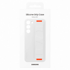 Silikonové pouzdro s ručním popruhem Samsung Galaxy S23 + bílá