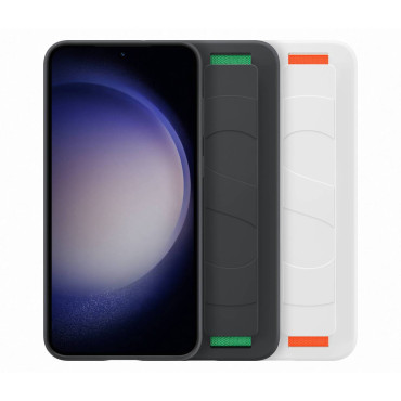 Silikonikotelo kansi käsin hihna Samsung Galaxy S23 + Valkoinen