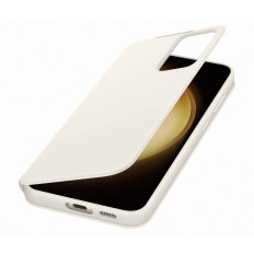 Capa de caso com carteira de flap para Samsung Galaxy S23 + Smart View Caixa de Caixa de Carteira