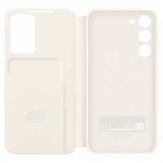 Etui pokrowiec z klapką portfel na kartę Samsung Galaxy S23+ Smart View Wallet Case kremowe