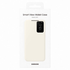 Capa de caso com carteira de flap para Samsung Galaxy S23 + Smart View Caixa de Caixa de Carteira