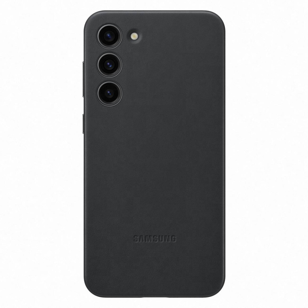 Pokrov pohištva z naravno kožo Samsung Galaxy S23 + usnjeni pokrov črna