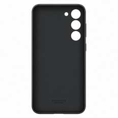 Pokrov pohištva z naravno kožo Samsung Galaxy S23 + usnjeni pokrov črna