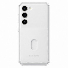 Coque couverture avec des chargeuses amovibles Samsung Galaxy S23 Coque Cadre Blanc