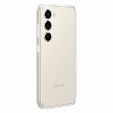 Coque couverture avec des chargeuses amovibles Samsung Galaxy S23 Coque Cadre Blanc