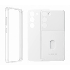 Case cover med flyttbare kasser Samsung Galaxy S23 Frame Cover White
