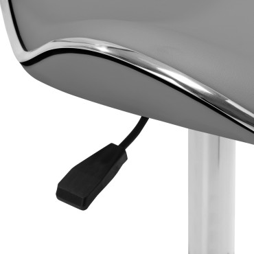 Taburete cosmético Gabbiano q-4599 gris — detalle del asiento