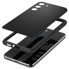 Capa protetora clara e ultra fina Samsung Galaxy S23 fina fita preta