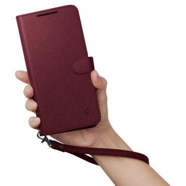 Θήκη με πορτοφόλι και τσέπη για το Galaxy S23 + Wallet S Plus Burgundy