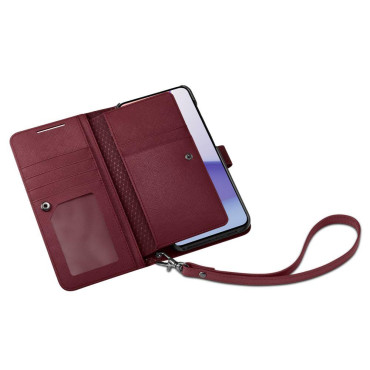 Θήκη με πορτοφόλι και τσέπη για το Galaxy S23 + Wallet S Plus Burgundy