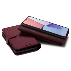 Θήκη με πορτοφόλι και τσέπη για το Galaxy S23 + Wallet S Plus Burgundy