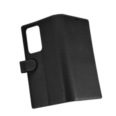 Case läder lock plånbok för Samsung Galaxy S23 Ultra plånbok fodral svart