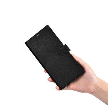 Case Leather Cover Wallet for Samsung Galaxy S23 Ultra Wallet Case Black