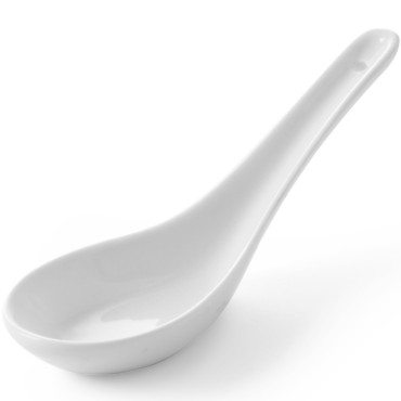 En tesked för träd och dips Tapas Mini White Porslin Set 6st. - Hendi 785324
